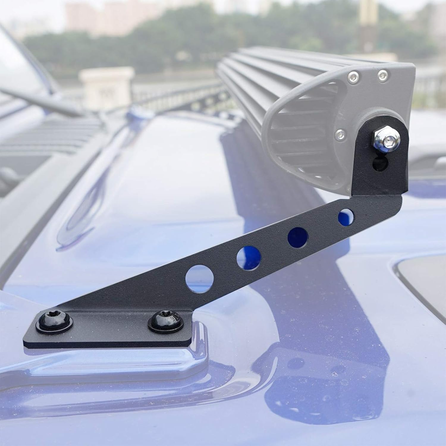 KMFCDAE for Jeep JL Hood Light Bar Mount 32 inch LED Light Bar Mounting