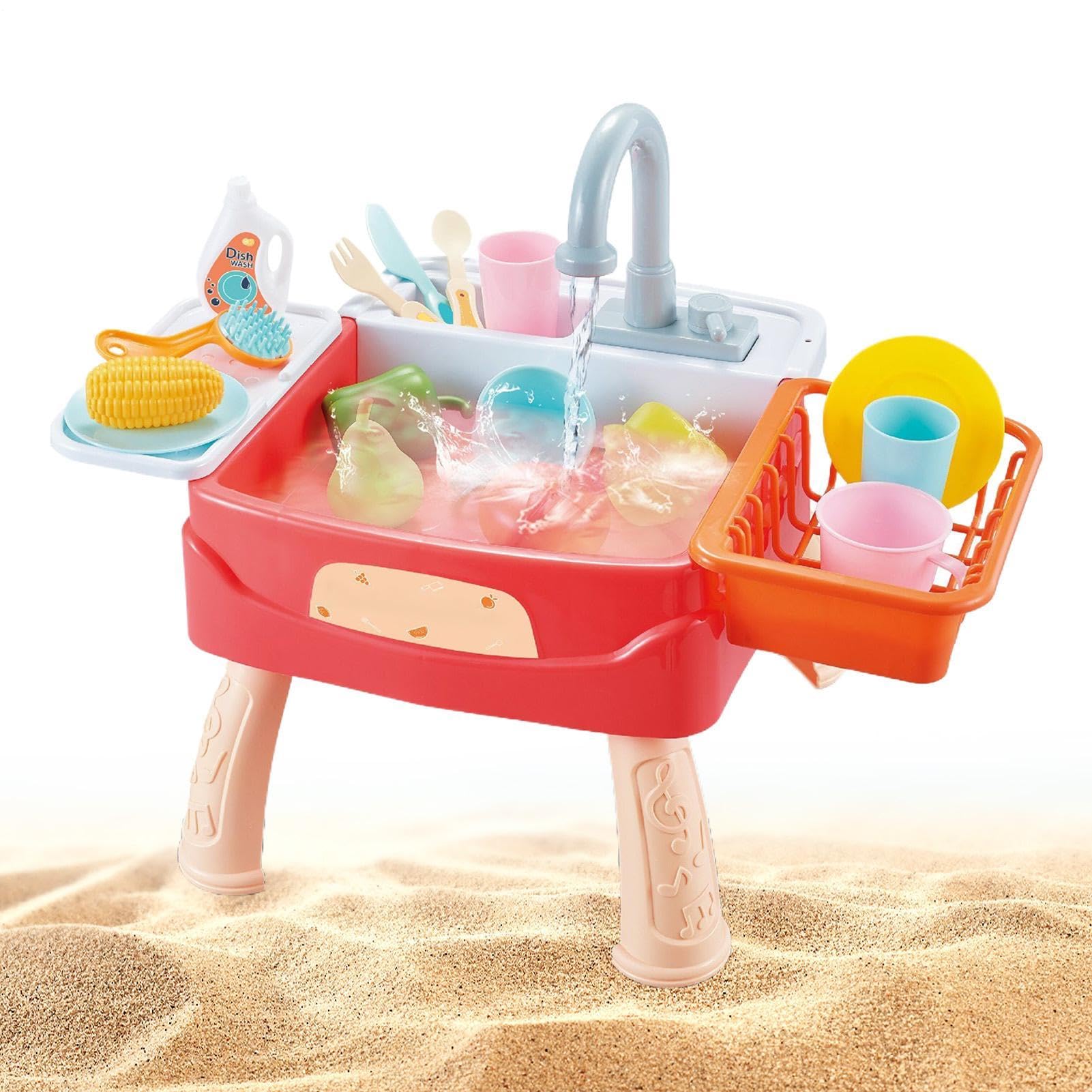 Giocattolo Cucina Simbolico Per Piccoli Con Lavello | Attività Educative Prescolari, Giocattoli di Ruolo e Finta per Sviluppo Sensoriale e Motricità Fine