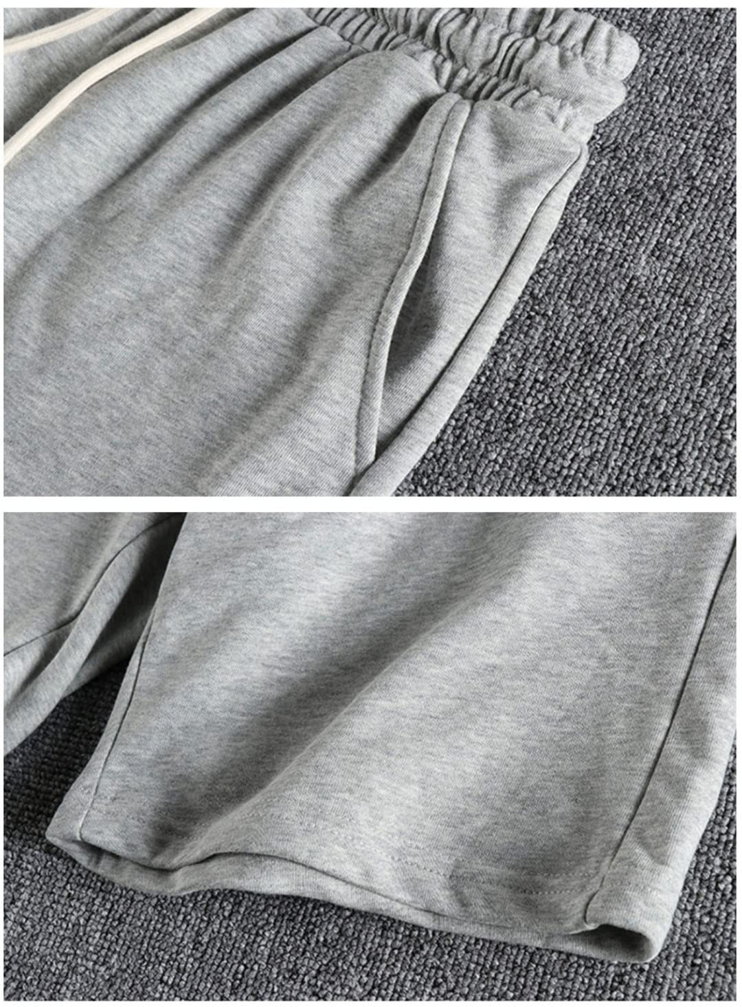 Męskie spodenki Basic Casual Sports Capri, Ciemnoszary 9, M