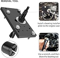 Vista 3 de Kit de herramientas instalador de cojinetes de agujas de árbol de levas interior M8 y extractor de extracción apto para Harley Davidson Milwaukee