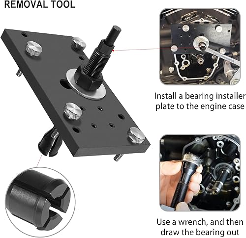 Miniatura 3 de Kit de herramientas instalador de cojinetes de agujas de árbol de levas interior M8 y extractor de extracción apto para Harley Davidson Milwaukee