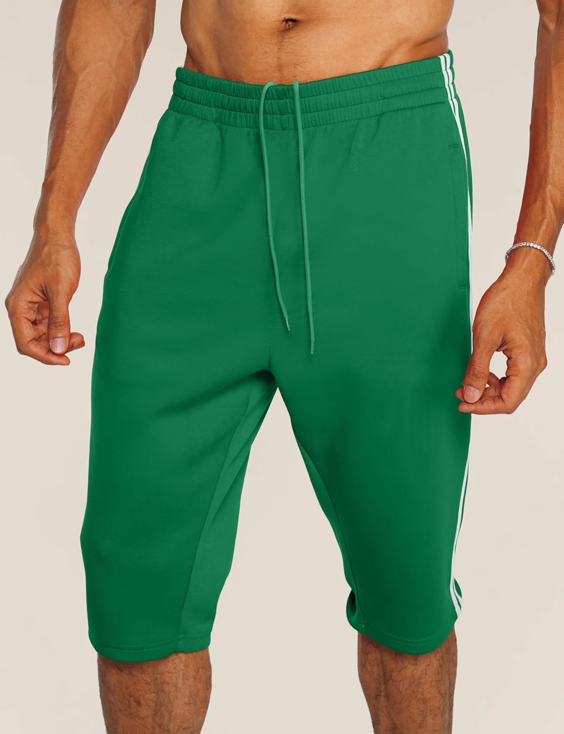 Ouber Men’s 3/4 Training Pants Gym Workout Track Pants Soccer Pants