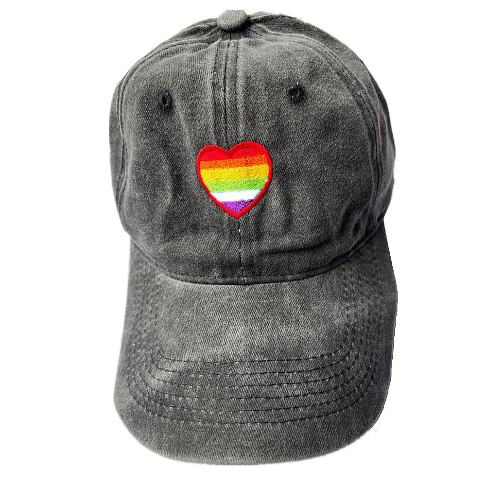 TRIXES Cappellino in Denim Arcobaleno – Cappello Effetto Denim – Perfetto per LGBTQIA2s+ - Mostra Supporto e diversità…