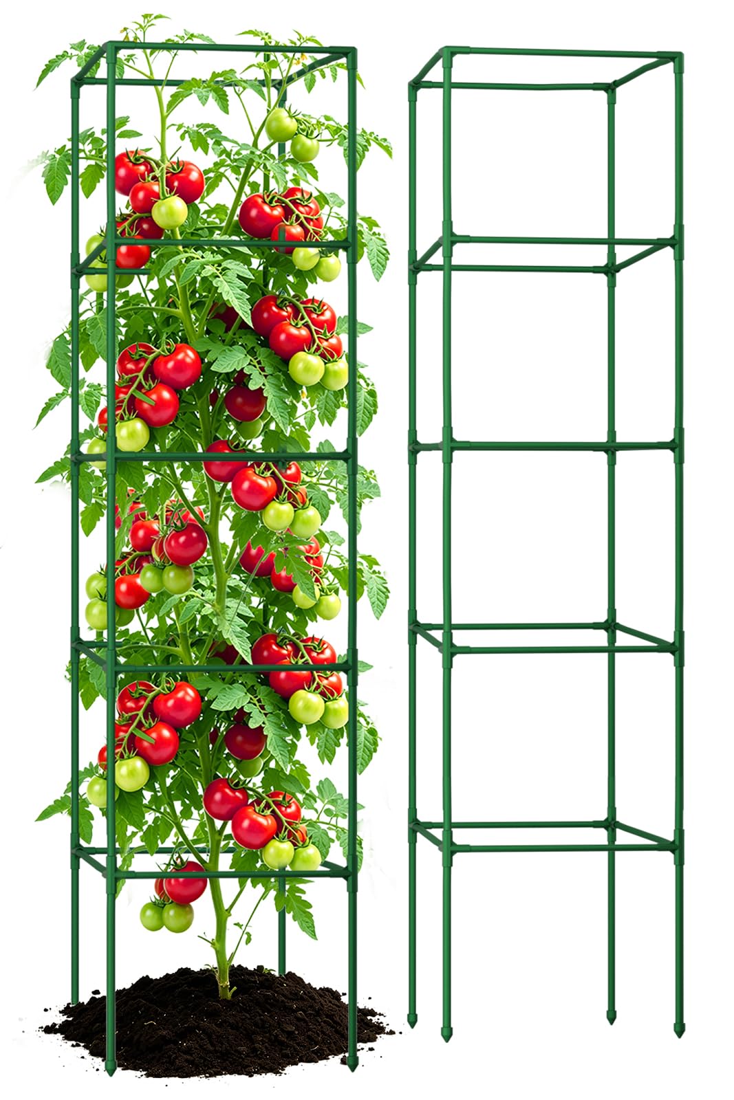 ZeeDix 72 Inch Heavy Duty Extra Tall Tomato Cages (2-Pack)
