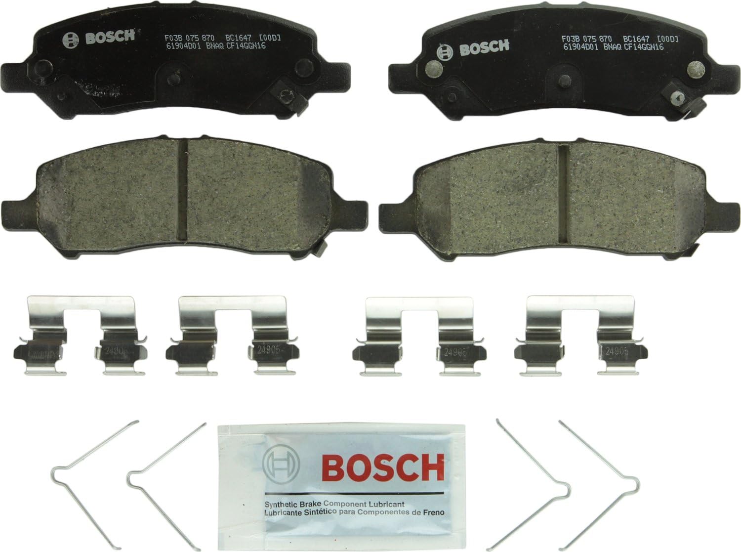BC1647 QuietCast Premium Ceramic Disc Brake Pad Set - Compatible with Select Dodge Dart; REAR