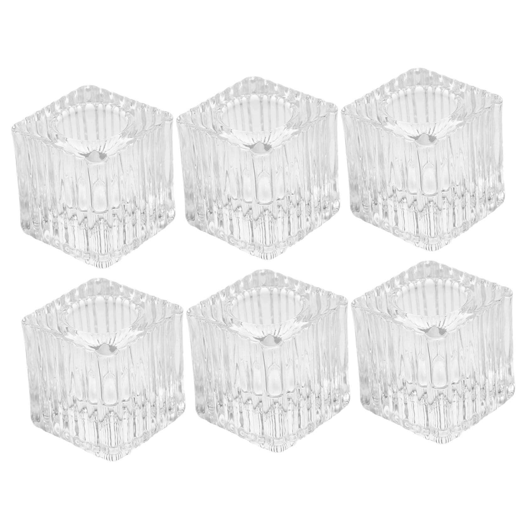 Bougeoirs verre transparents à motif rayé de qualité supérieure Gadpiparty