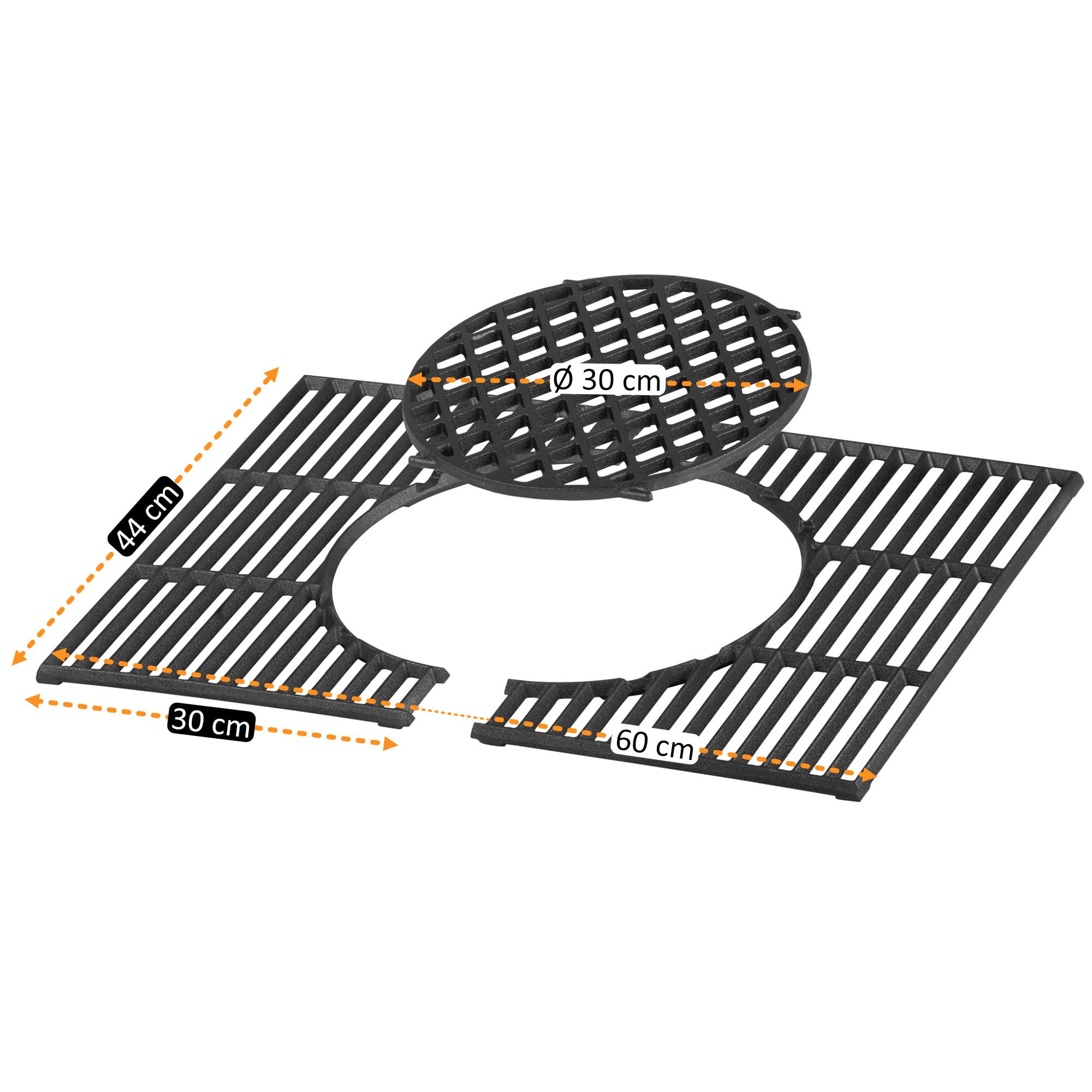 BBQ-Toro Gusseisen Grillrost System 60 x 44 cm | Rost-in-Rost Gussrost Grill, Gusseisen Einsatz Holzkohlegrill | Gusseisenrost, Grill Zubehör, Gitterrost Eckig, Grill Einsatz, Gussgrillrost für BBQ