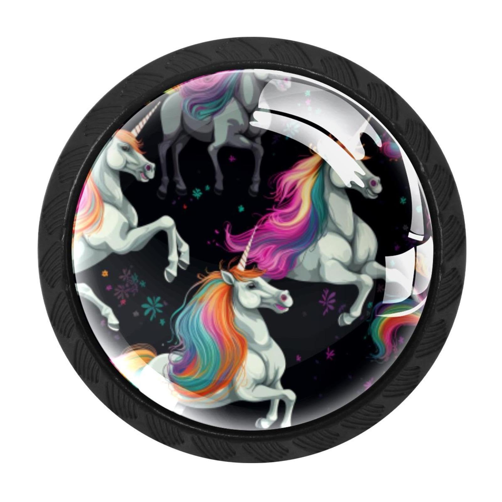 Chenzzzz Multicolored 20 4 Pack Rainbow Unicorn Kitchen Cabinet Knobs Drawer Knobs Door Dresser Handles For Personalized Gifts Great For Any Occasion