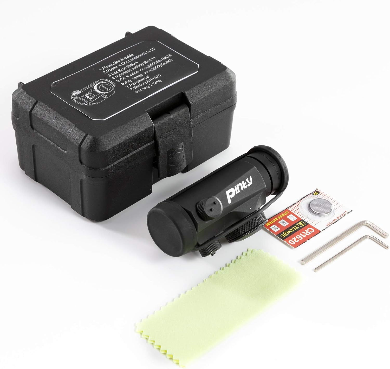 Pinty Pro 1x22mm 3 MOA Red Dot Reflex Sight with Anti-Reflection Devices
