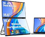 InnoView 18.5" Laptop Screen Extender 2K 100HZ 115% sRGB 100Hz Dual Monitors Stacked Folding Triple Monitor (Wins/Mac) Triple Portable Monitor for Laptop 90°/180° Rotation Black (No Driver Needed)