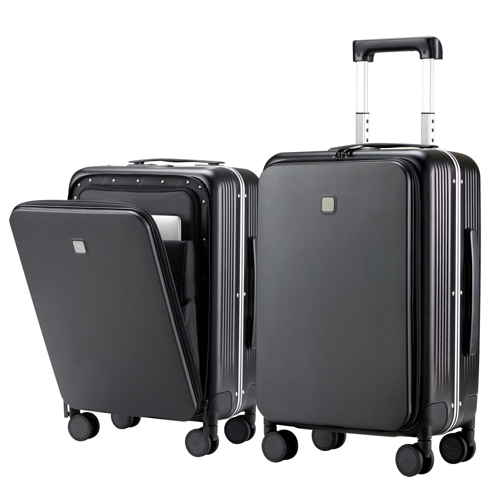 Buy Hanke20 Inch Carry On Luggage with Front Pocket Aluminum Frame （Can