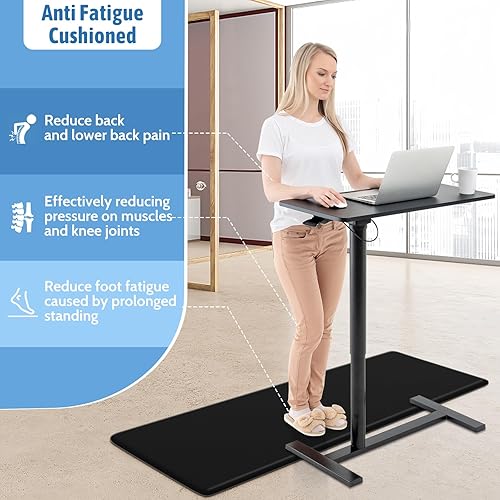 Miniatura 7 de StepLively Tapete de cocina, 2 piezas, tapetes de cocina acolchados para piso, tapete antifatiga, juego de alfombras de cocina, tapete