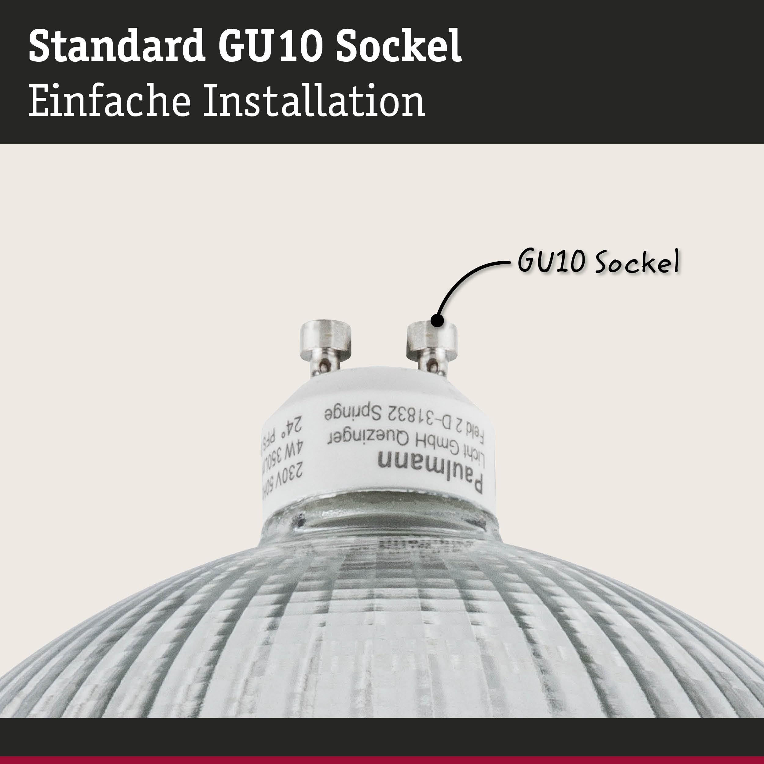 Paulmann 5229 Set Standard 230V LED Reflektor QPAR111 GU10 3x425lm 3x6,5W 2700K dimmbar Silber