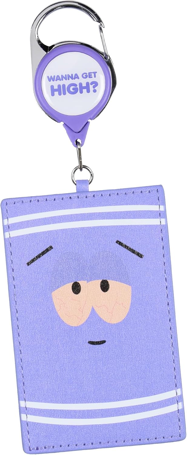 South Park Towelie Wanna Get High Retractable Reel ID Badge Holder Keychain with Lobster Claw Clasp (Pack of 2)