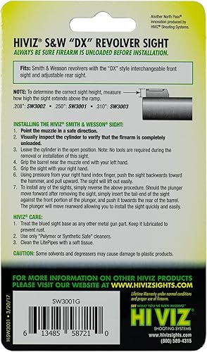 Miniatura 3 de HIVIZ SW3001-G Smith&Wesson mira delantera de fibra óptica (0.250 altura)