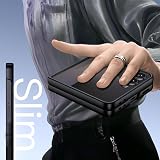 JETech Cover per Samsung Galaxy Z Flip 7, Nero | Pellicola Protettiva Frontale Integrata, Design PC Rigido Sottile, Custodia Protezione Antiurto, Finitura Antigraffio - 7