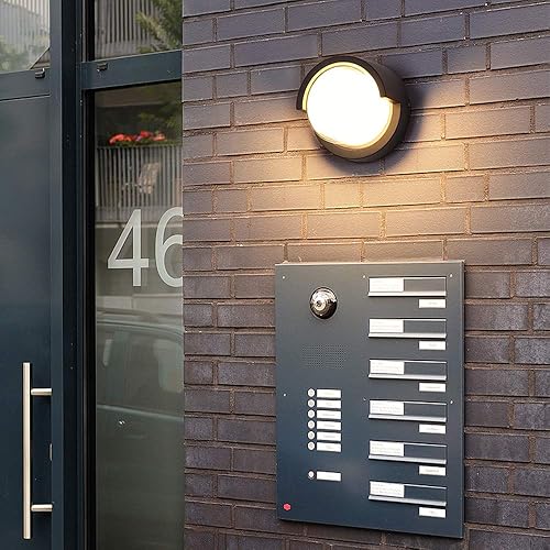 Miniatura 2 de Pathson Apliques de pared para exteriores, 8 W, 3000 K, luces LED, impermeables, iluminación hacia arriba y hacia abajo, para porche, patios