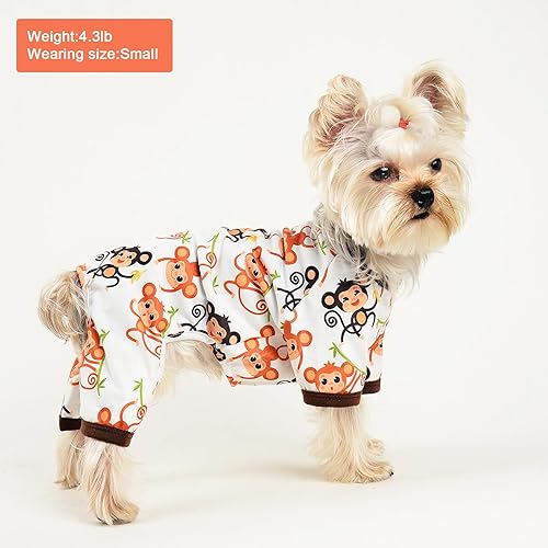 Miniatura 2 de Pijamas para perros pequeños, ropa linda para perros, ropa suave y elástica para perros chihuahua, Yorkie, pijamas de verano para cachorros, XS-XXL,