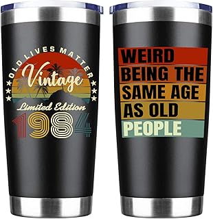 42th Birthday Gifts For Men, 42 Year Old Birthday Gifts for Men, 42th Birthday Decorations for Dad, Boyfriend, Brother, Husband, Dad, Birthday Gift Ideas for Him, 1984 Vintage Tumbler 20 OZ