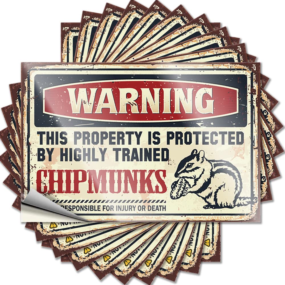 Tiny Saying, Unique Garage Warning This Property is Protected By A Highly Trained Chipmunks | Funny Quote Billiards Decals(6X9CM)