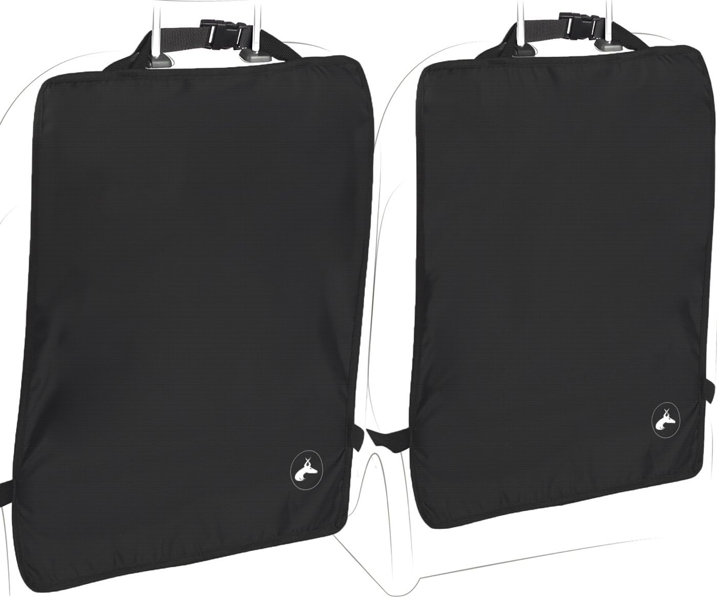 OxGord Kick Mats Seat Protector - 2 Pack - Universal Fit for Car, Truck, SUV, or Van - Rear Auto Bucket Seat Upholstery Protective Cover (Deluxe Original Style)