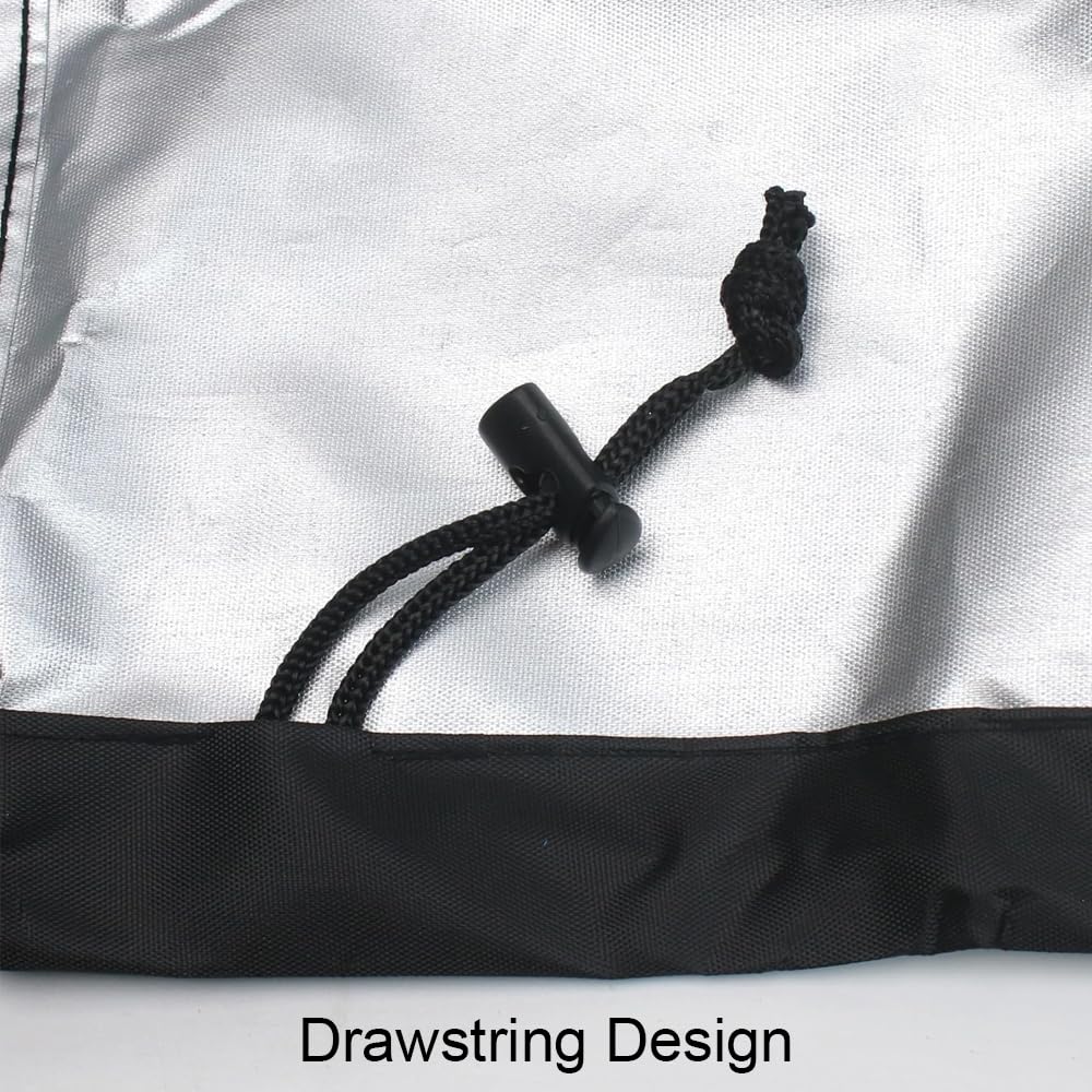 Lot de 2 housses de siège de bateau imperméables, réglables en tissu Oxford 210D pour chaises de yacht (noir)