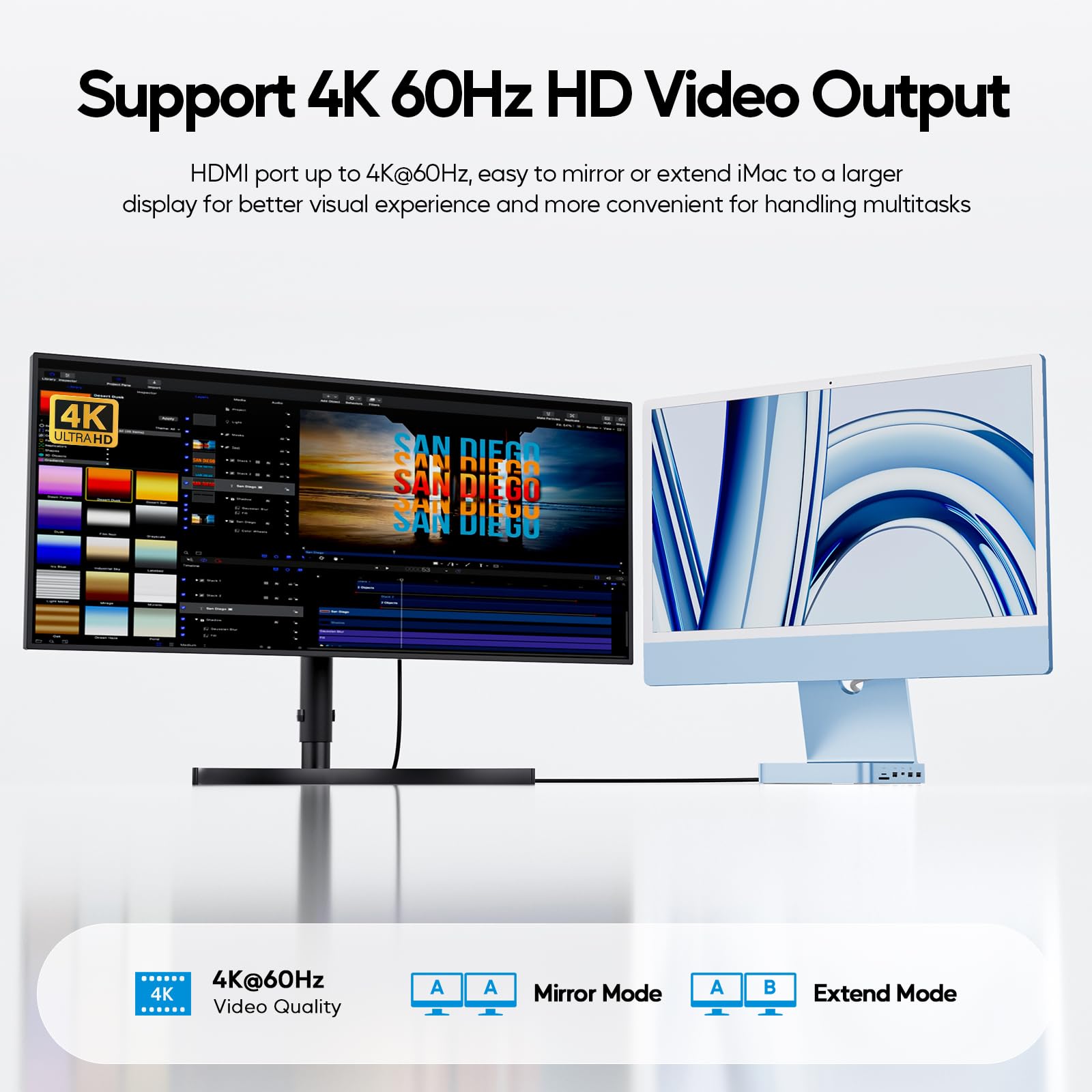 PULWTOP Upgraded 11 In 1 USB C Hub For IMac 24 Inch USB Hub