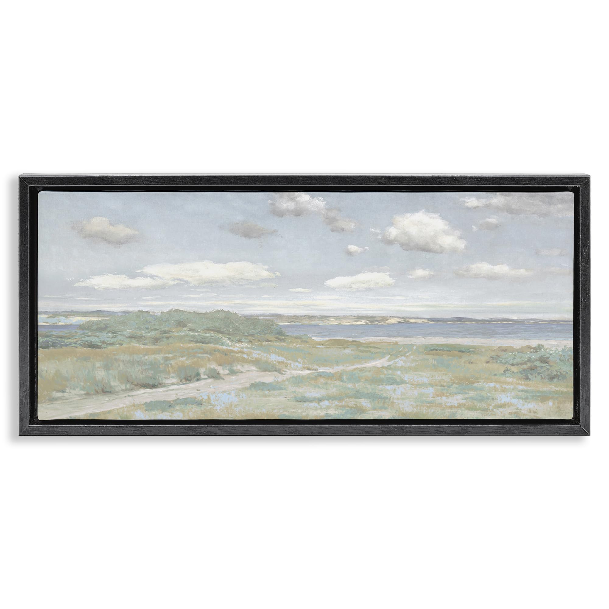 Stupell Industries Serene Countryside Water Path Serene Landscape Path To The Water, 13 X 30 Inch Canvas In Floater Frame
