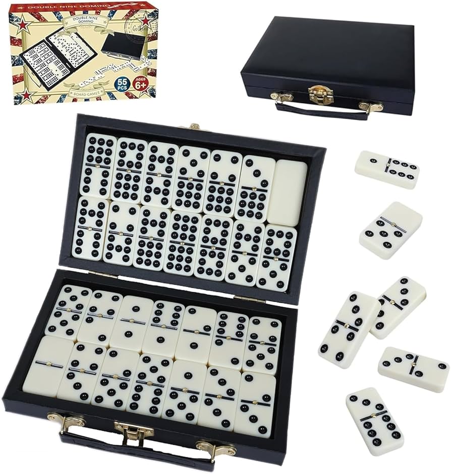Amazon.com: GOTHINK Portable Professional Double 9 Dominos Set for Amazon.com: GOTHINK Portable Professional Double 9 Dominos Set for