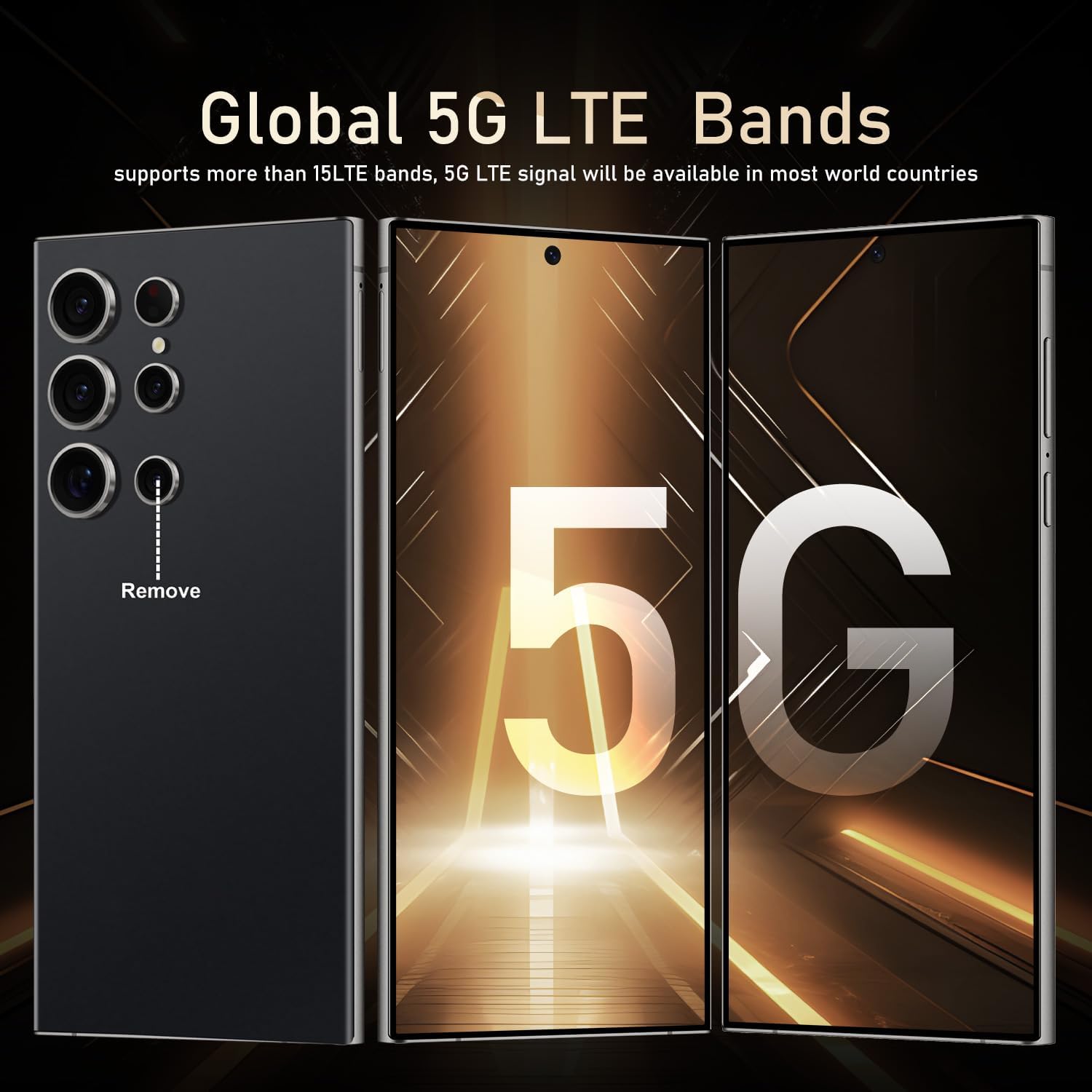 الفاخر - جوال I24 الترا غير مقفل، قلم مدمج، بطارية هاتف ذكي 6800mAh شاشة HD 6.8 انش، اندرويد 14 16+512GB مع بطاقة ذاكرة 128GB، هاتف خلوي 5G/معرف الوجه/قفل بصمة الاصبع/GPS - 512GB - 5G 2026 - view 2