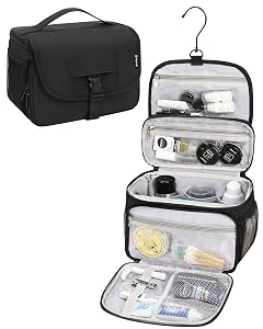 Relavel Toiletry Bag for Men Hanging Toiletries Bag for Women Water Resistant Dopp Kit Shaving Bag Travel Essentials