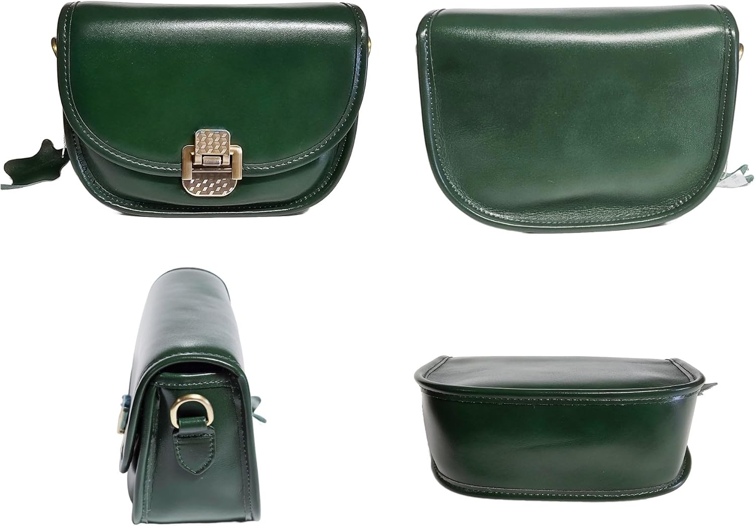 Women Genuine Cow Leather Mini Small Crossbody Shoulder Bag with 2 Detachable Adjustable Straps