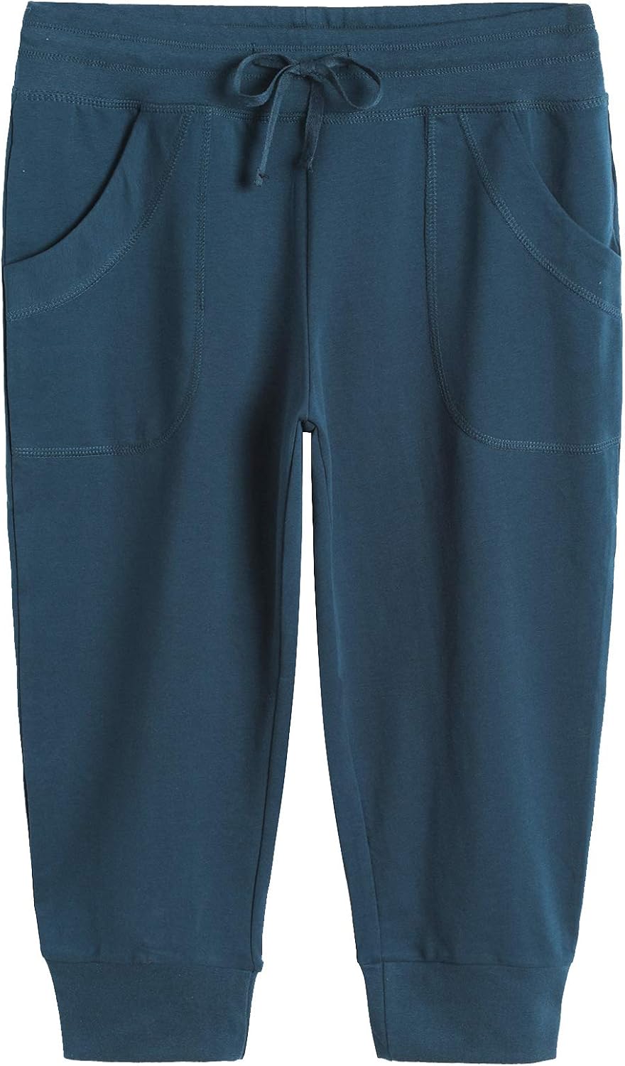 Weintee Women's Capri Joggers Jersey Sweatpants - Image 4
