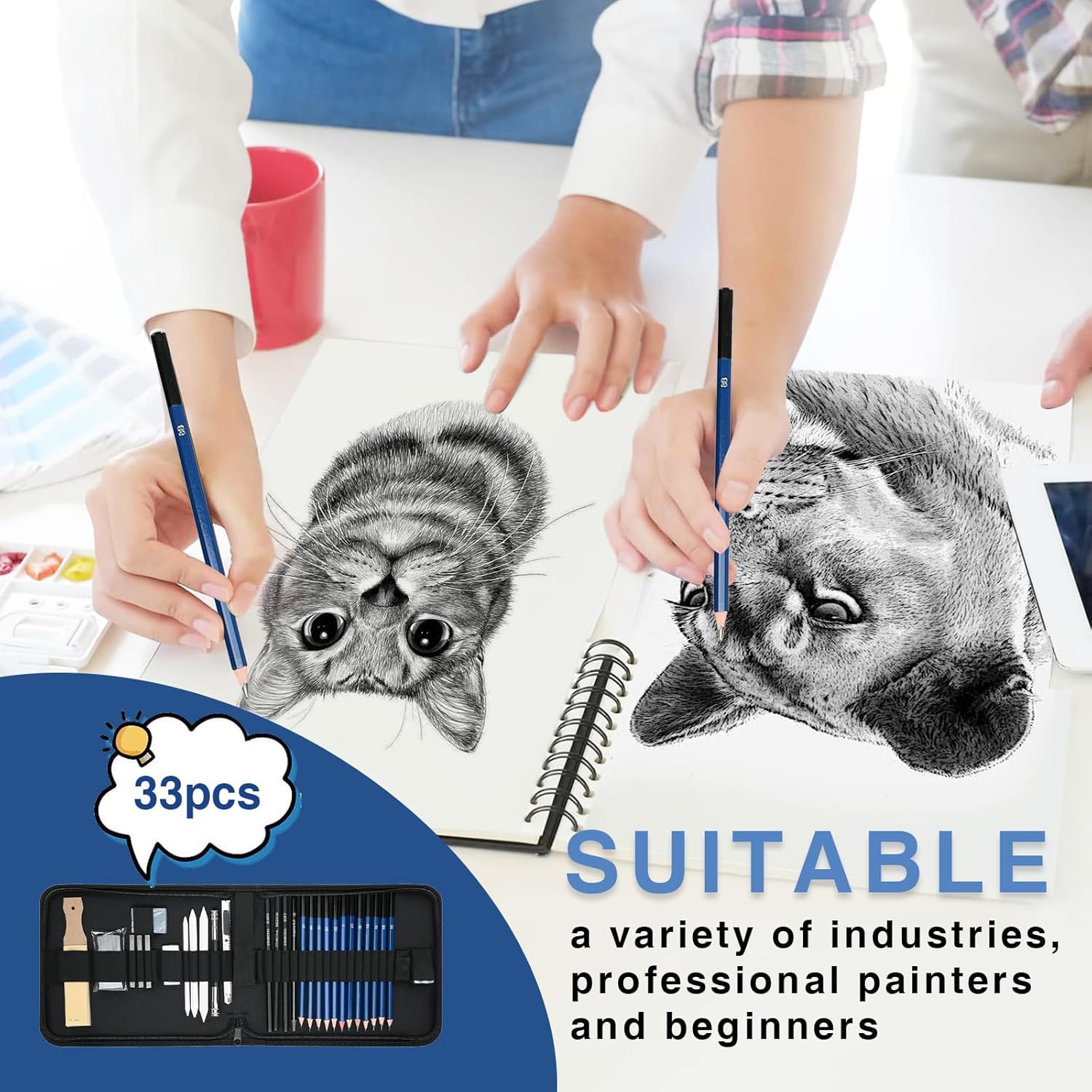 Professional Drawing Pencil Set - Artist Kit -8 Professional Drawing Pencil Set - Artist Kit -8