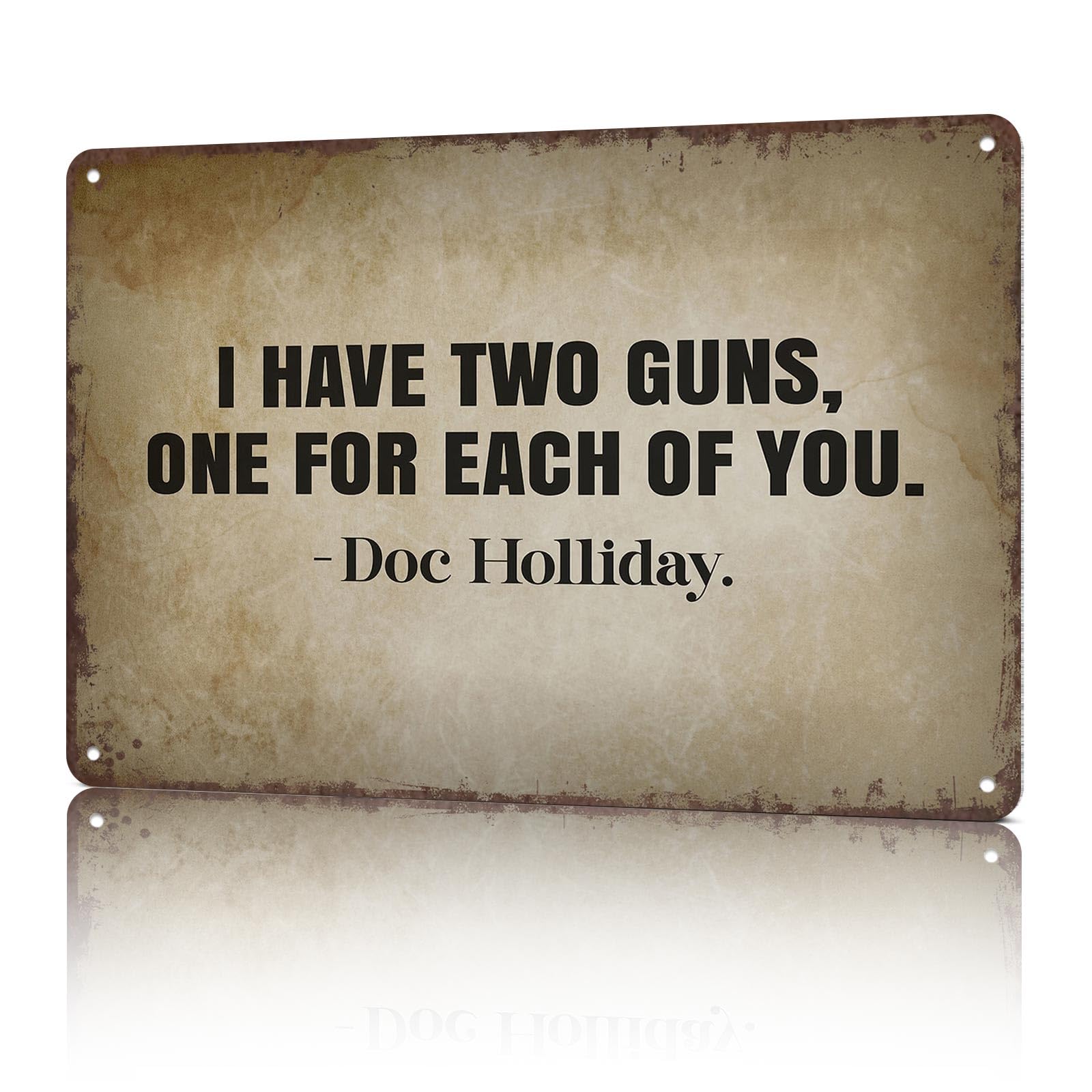 KWQDOZF Vintage Metal Signs Doc Holliday Funny 8x12inch