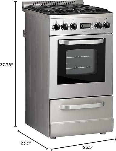 Miniatura 9 de West Bend WB200GRPSS - Horno de gas, 20 pulgadas, metálico