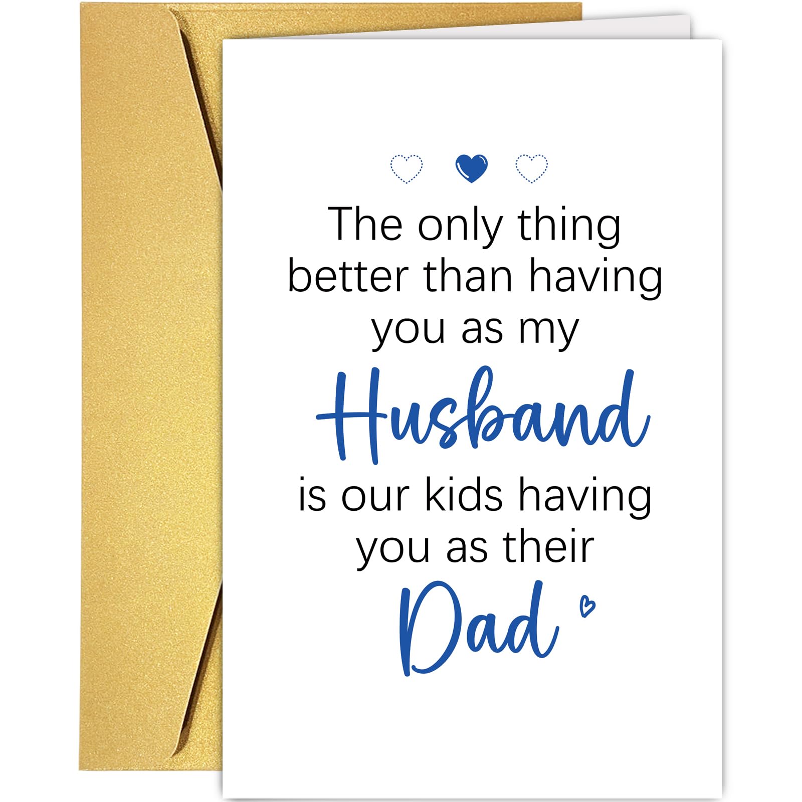 Supoeguk Sweet Father's Day Card for Husband, Romantic Fathers Day Gift from Wife, Husband Birthday Cards, The Only Thing Better Than Having You as