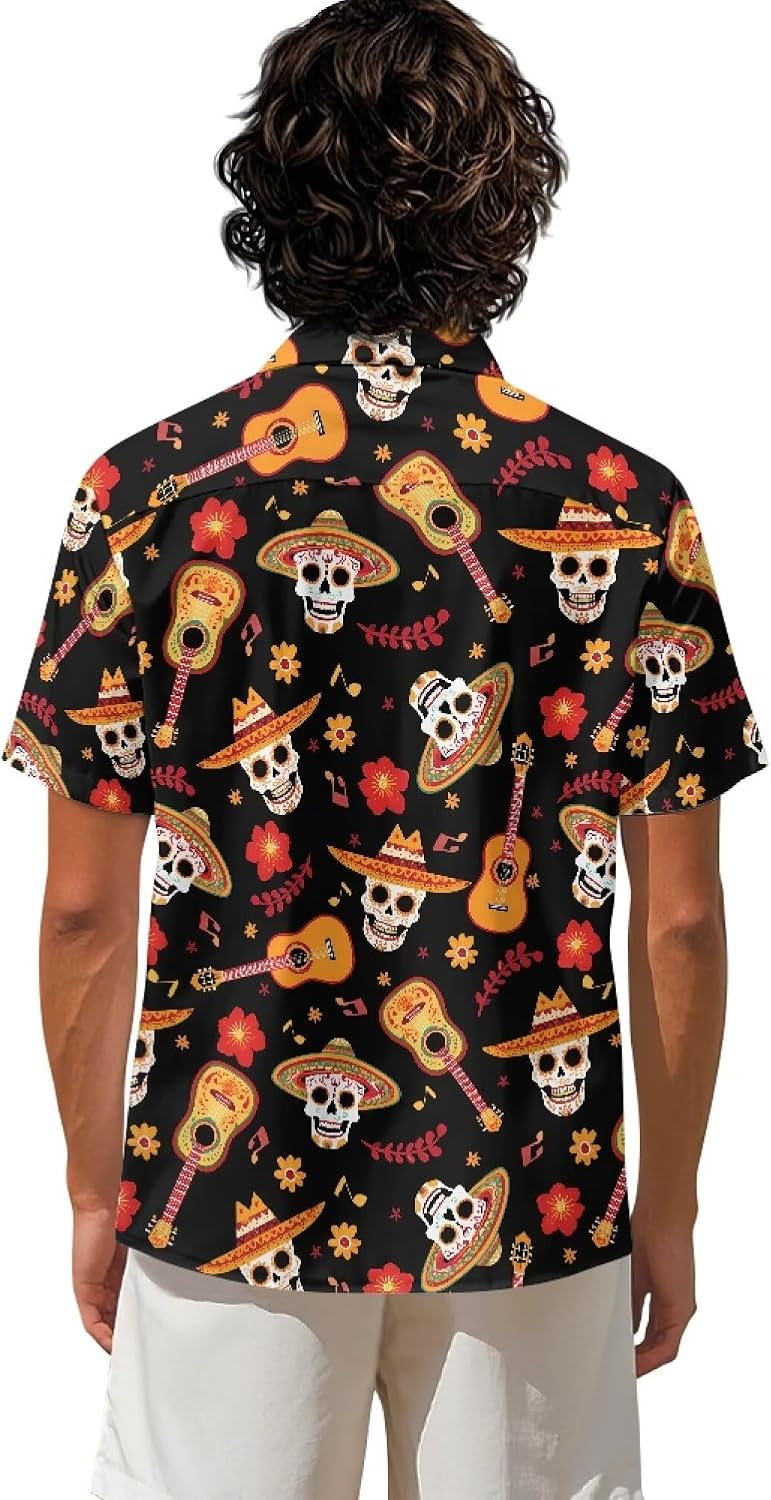 Funny Hawaiian Shirts for Men Beach Button Up Short Sleeve Shirt Graphic S - 5XL