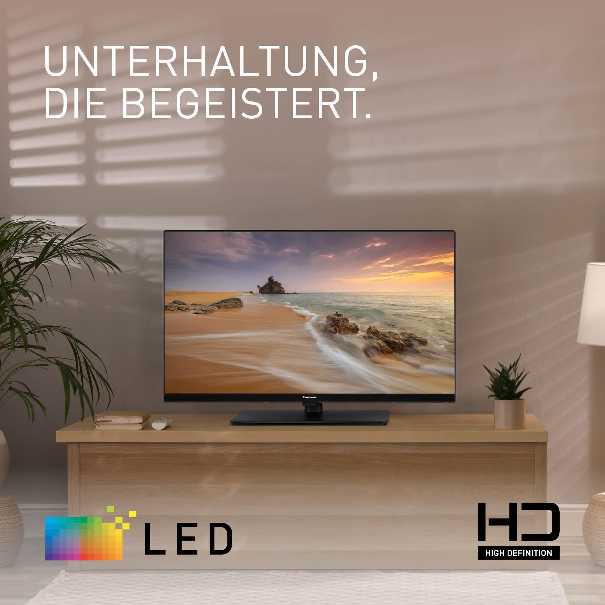 Panasonic TS-32N30AEZ, N30 Serie 32 Zoll HD LED TV, 2024, USB Media Player, hoher Kontrast, Triple Tuner, HDMI, Wandmontageoption, dünner Rahmen, für EIN außergewöhnlich visuelles Erlebnis