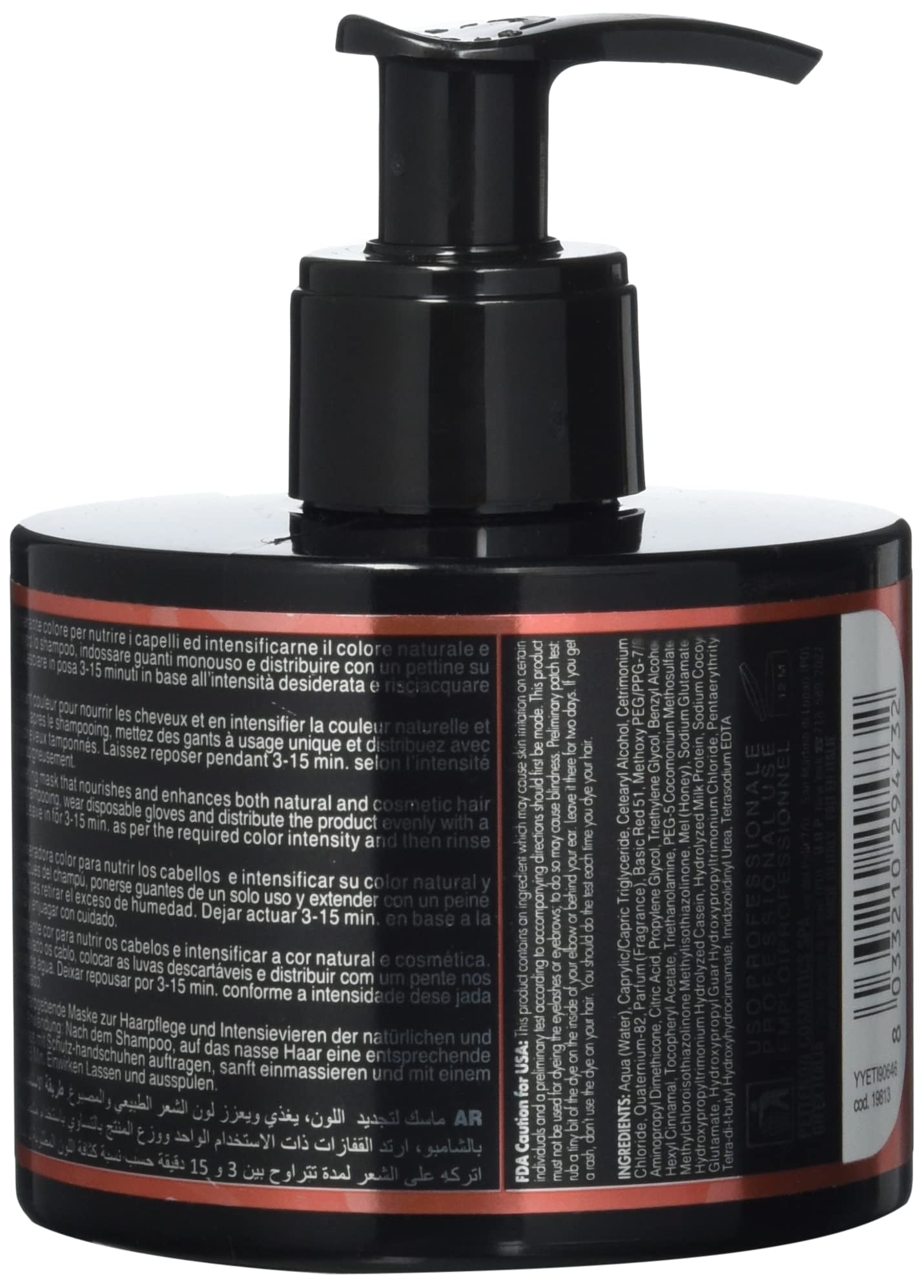 Echos Line Color Up Red Energy Haarfarben-Maske | 150 Ml, Intensives Rot | Mit Active Color Complex