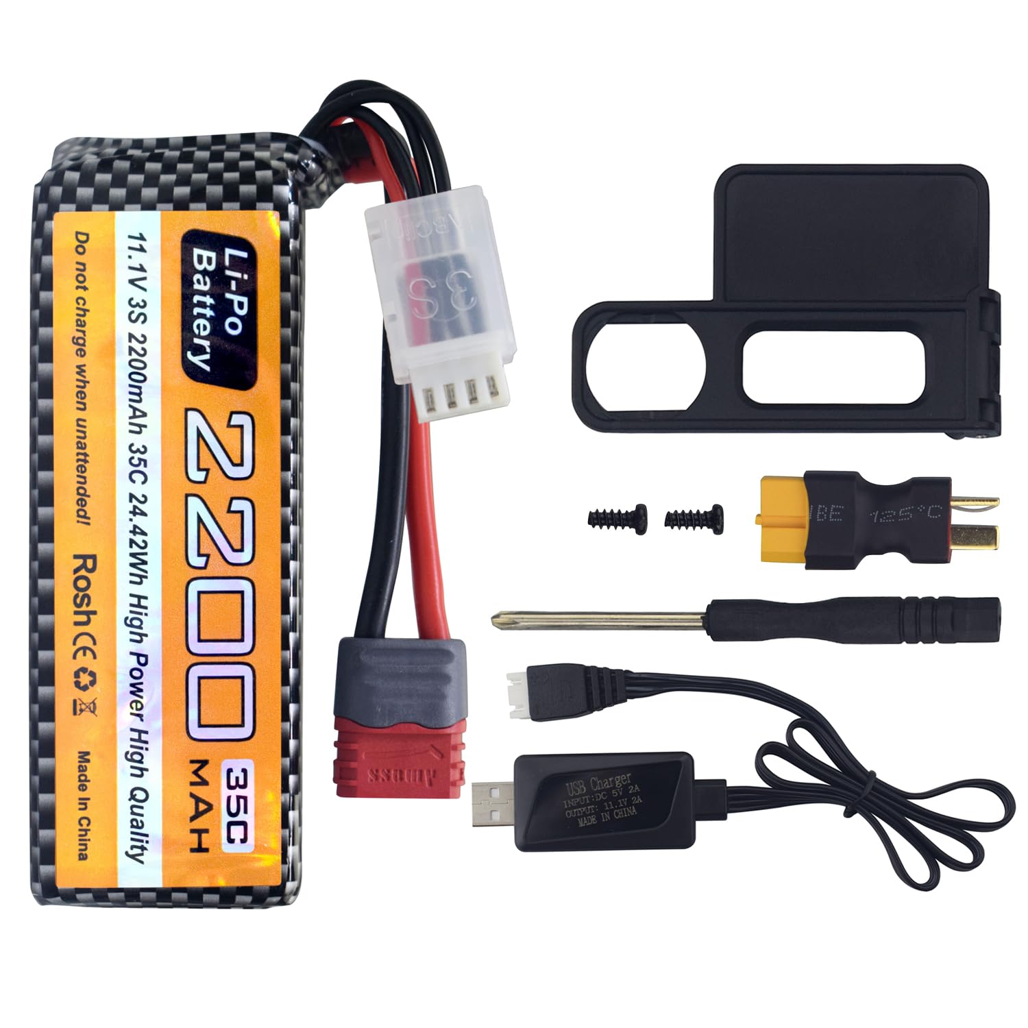 lipo 3s 35c 2200　x2 Amazon.com: Gens ace 3S LiPo Battery 11.1V 2200mAh 35C Soft Case