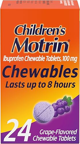 Miniatura 10 de Children's Motrin - Tabletas masticables sin colorantes con ibuprofeno, reductor de fiebre para niños y analgésico para dolor de garganta, fiebre,