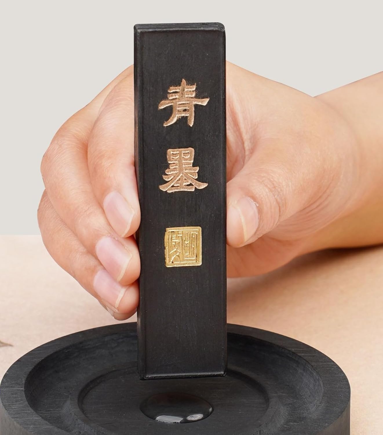 Pine Smoke Ink Stick Calligraphy, 9.8cm 3.8in, Painting Supplies Chinese Style Desk Ornament