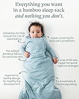 Vista 2 de PurComfy Quilted Supersoft Sleep Sack, 2.5 TOG Premium Bamboo Viscose Warm Baby Sleeping Bag, Thick Babies Wearable Blanket