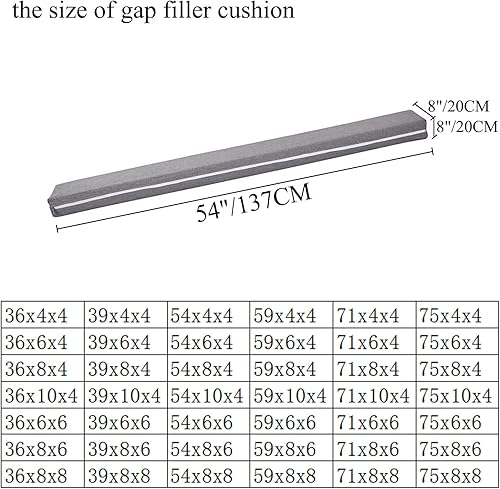Miniatura 2 de SAMTY Relleno de huecos de cama para cabecero, relleno de espacio para sofá, relleno de grietas entre cabecero y extensor de colchón, tamaño