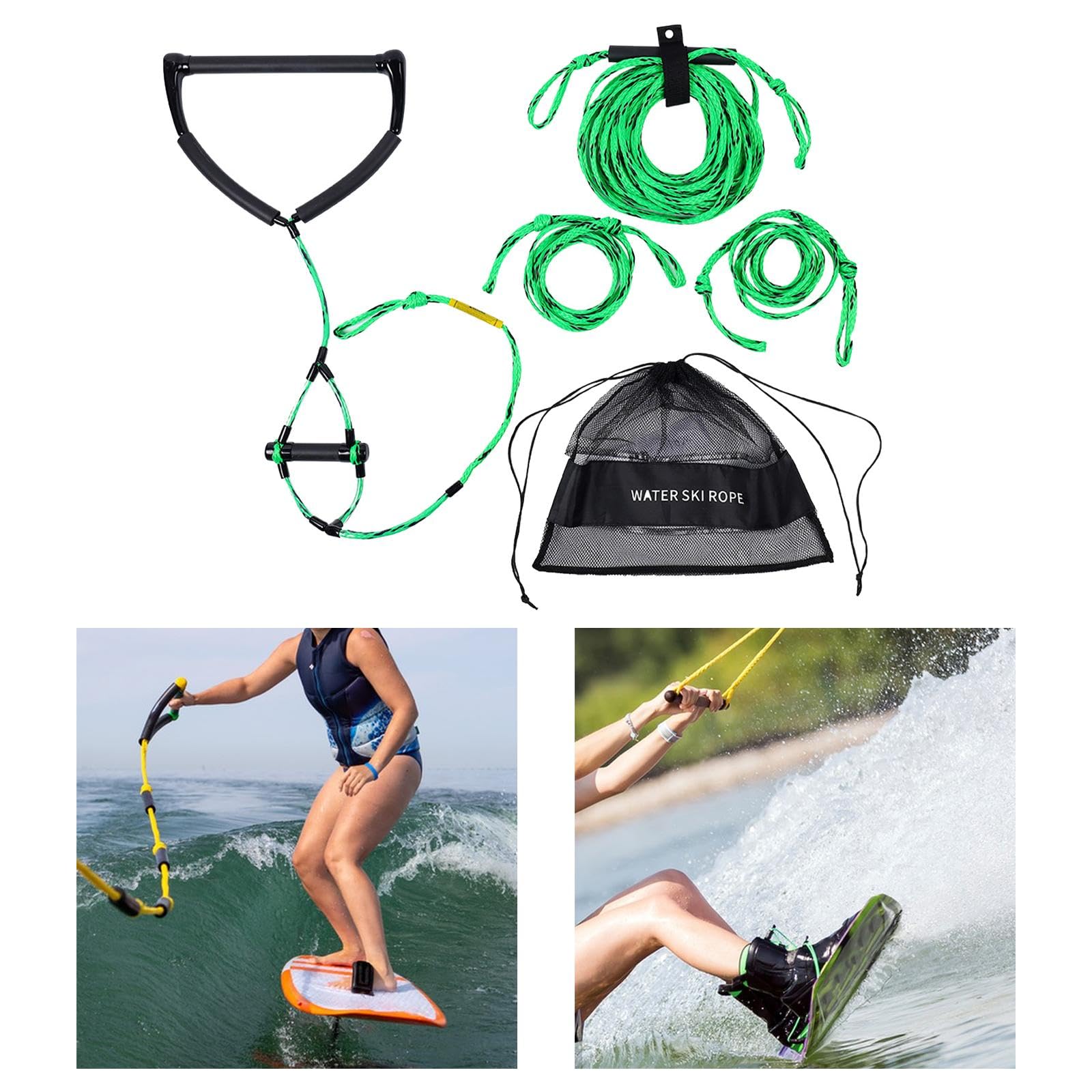 Wake Board Water Ski Rope Wakeboard Rope Multipurpose 23M Boat Surfing Rope Water Ski Rope with Grip for Kayaking Boating
