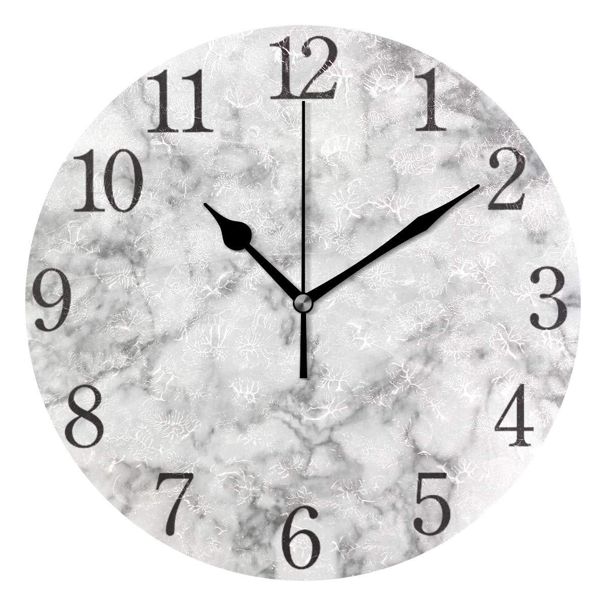 Isoa Orologio Da Parete Moderno Silenzioso - Diametro 24 Cm - Rotondo Senza Ticchettio Per Camera Da Letto, Cucina, Soggiorno - 3