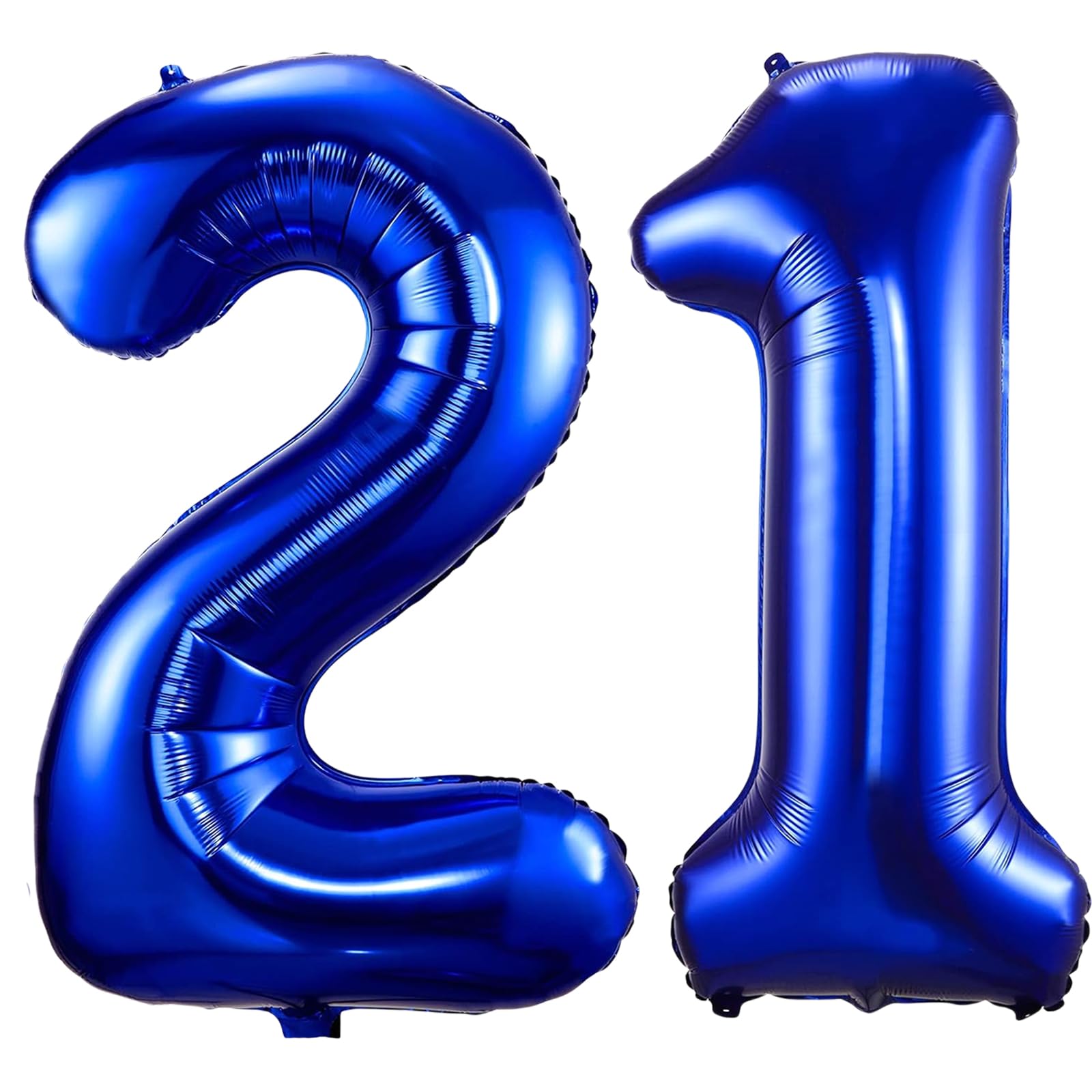 Luftballon Zahlen 21 Blau,40 Zoll Blau Luftballon 21，Dunkelblau Zahlenballon 21 Helium Ballon Folienballon 21. Geburtstagsdeko for Männer Frauen 21.Geburtstagsparty Jubiläum