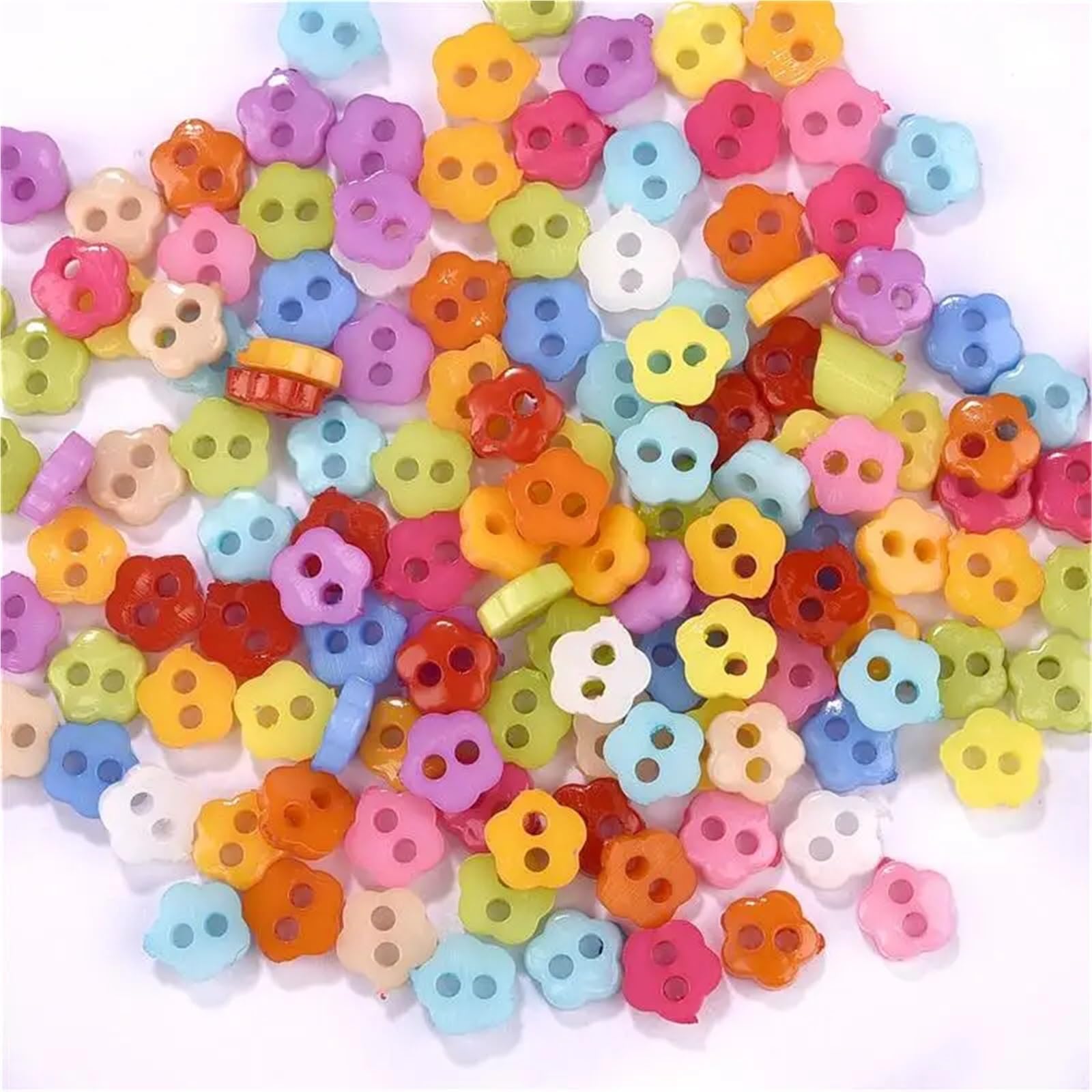 400 mini botones de resina de 5 a 7 mm para ropa de muñeca, botón hecho a mano, costura, manualidades, accesorios de costura (azul)