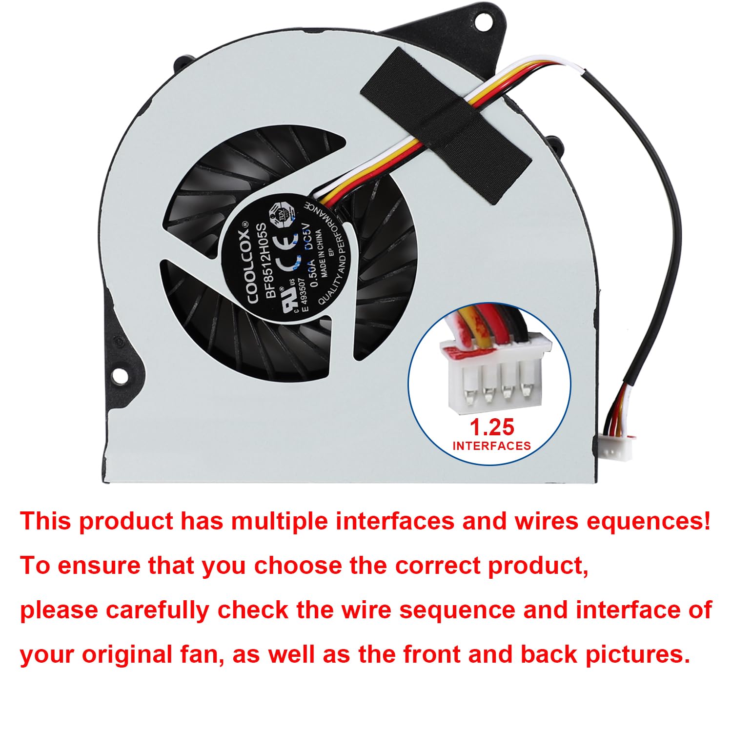 Replacement CPU Blower Cooling Fan for Ace Magician Acemagic Mini PC Computer BF8512H05S DC5V 0.5A 1.25 Interface